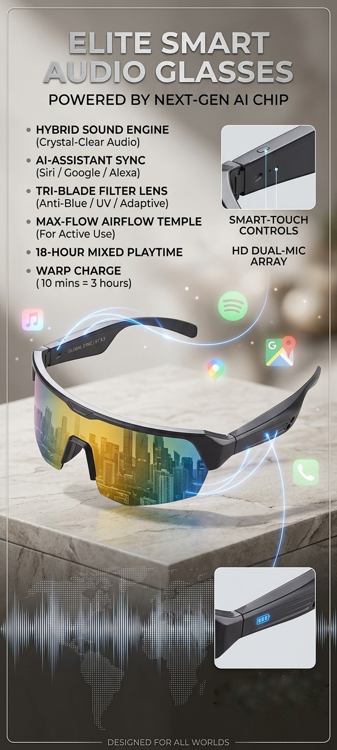 AeroSonic AI – Smart Audio Sports Sunglasses